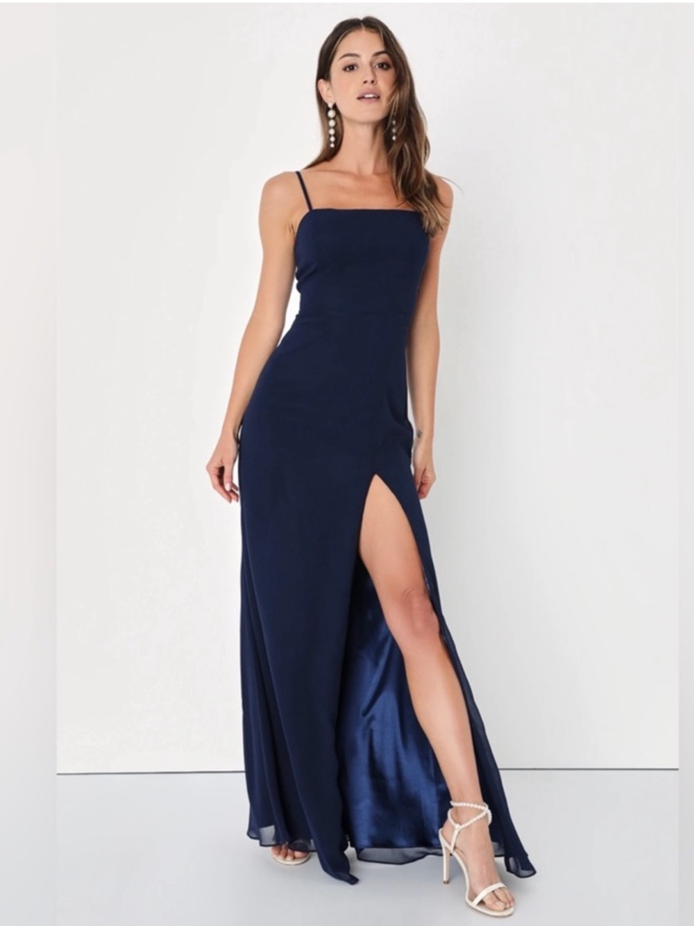 Lulu's Navy Feeling Elegant Navy Dress